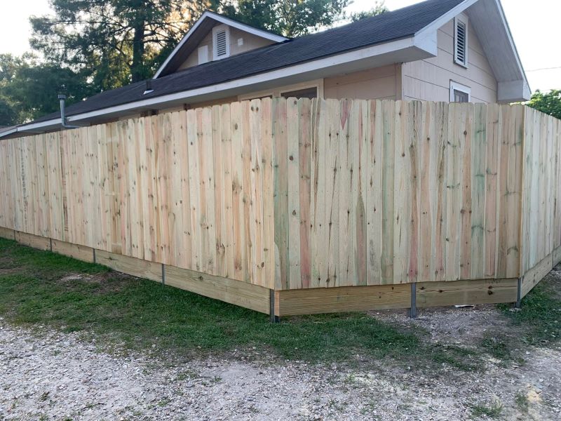 Stockade Privacy Wood Fence in Lafayette